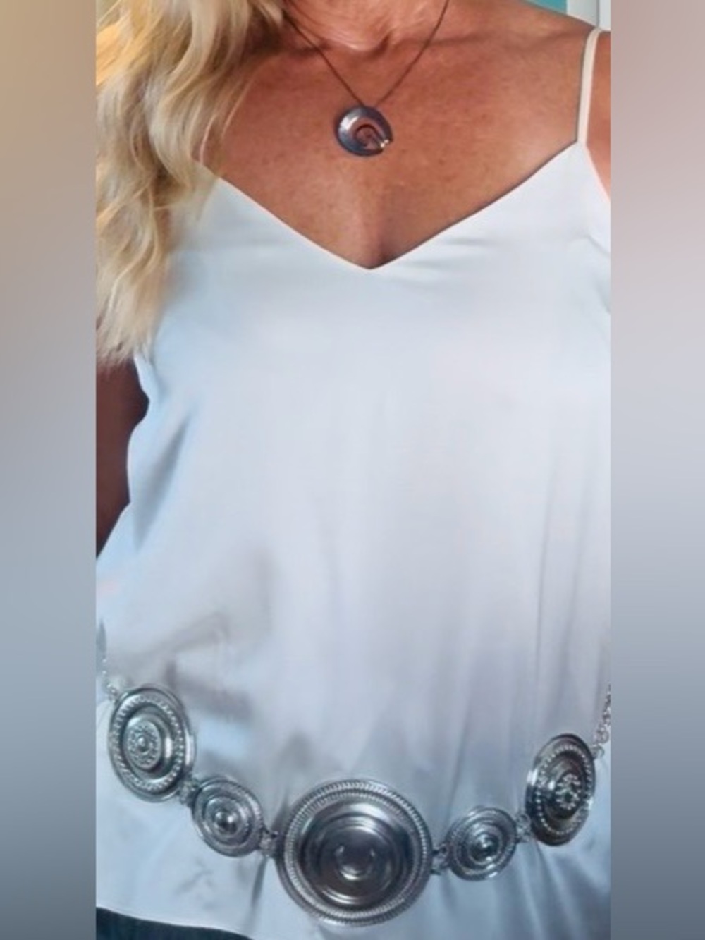 Free People Silver Medallion Chain Belt - Picture 6 of 6